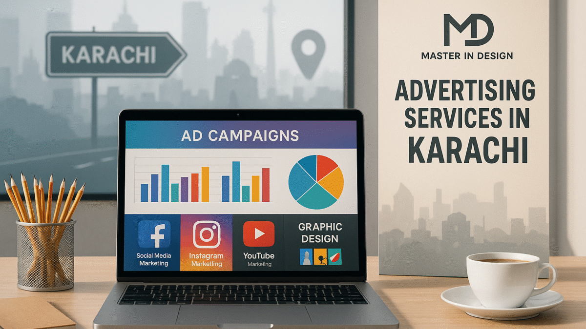 Master in Design team managing digital ad campaigns in Karachi