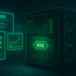 NVIDIA RTX GPU powering OpenAI GPT-OSS models with futuristic AI interface